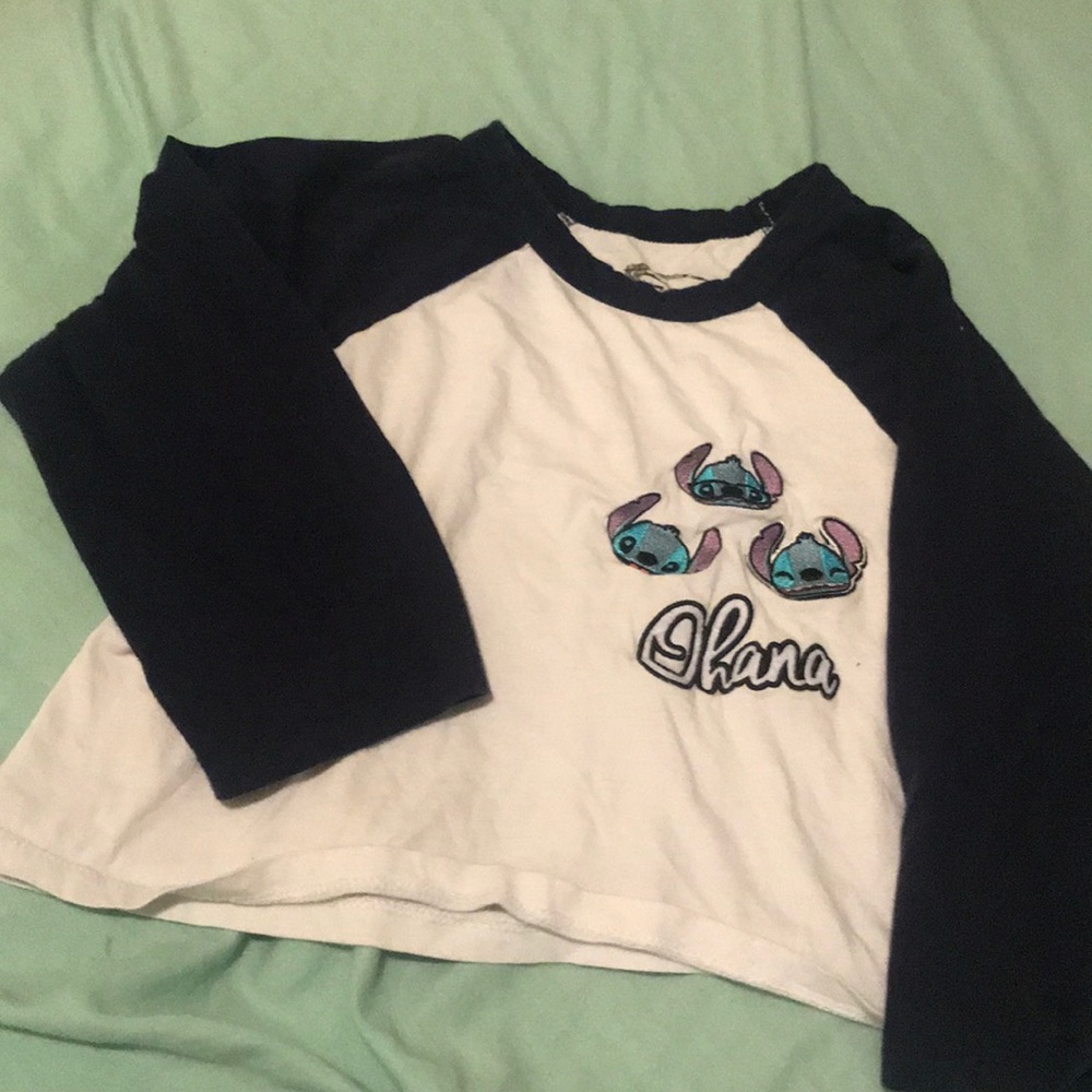 LILO and stitch ohana white Disney crop top